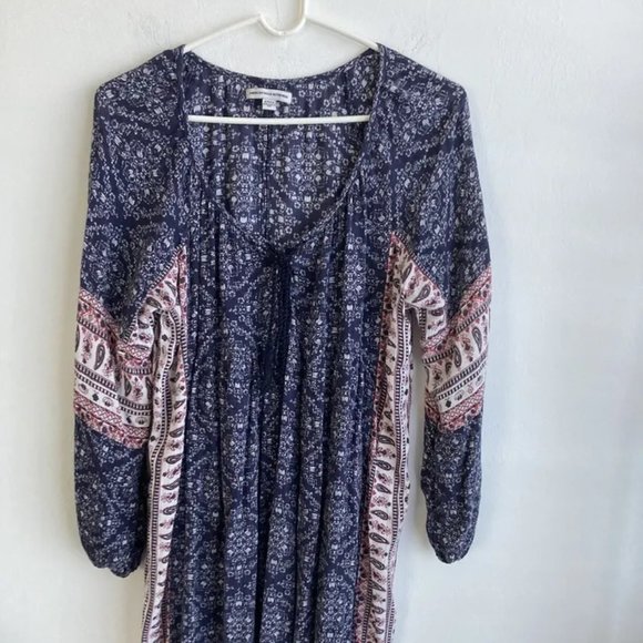 American Eagle Outfitters Womens Sz SP Boho Geometric Pattern Mini Shift… - Picture 1 of 6